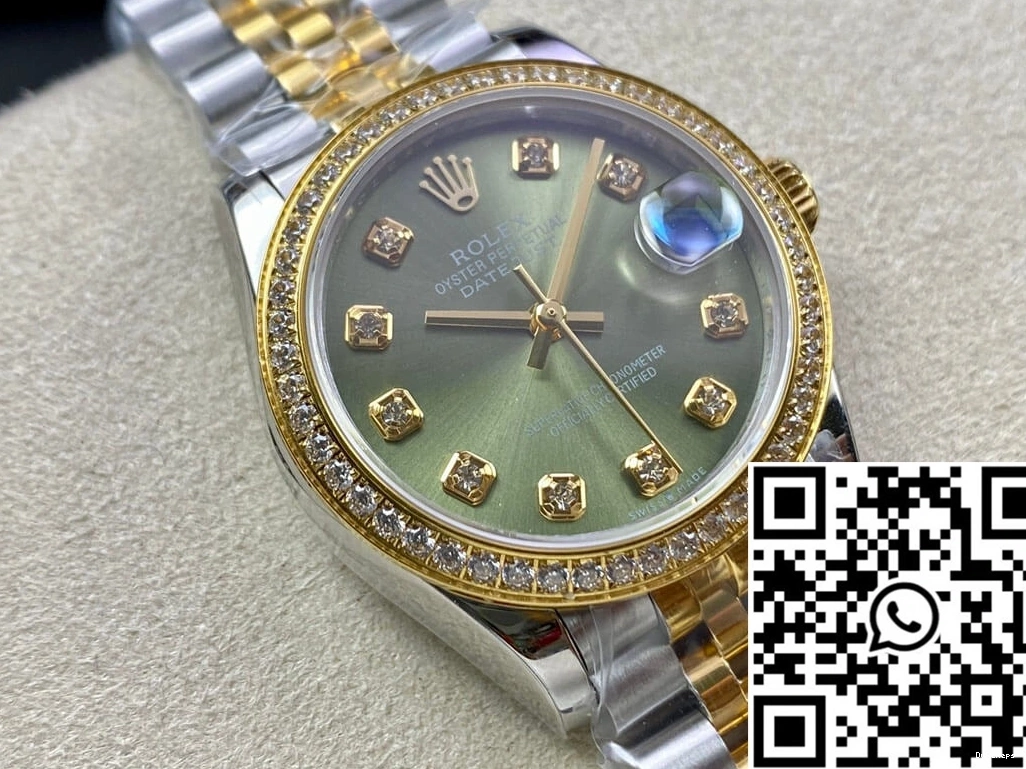 M278383RBR-0030 Factory EW Dial Green Rolex 31MM Datejust 0722